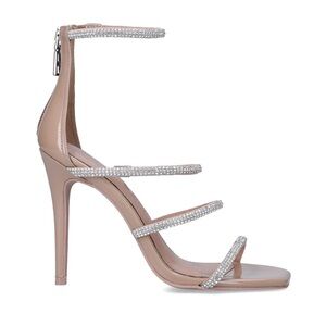 Carvela Caged Ankle Blush Jeweled Dress Sandal Size 41